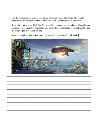Creative writing using a prompt | Teaching Resources