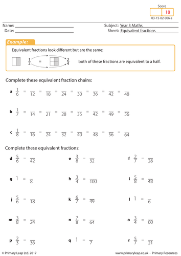 Equivalent Fractions 3