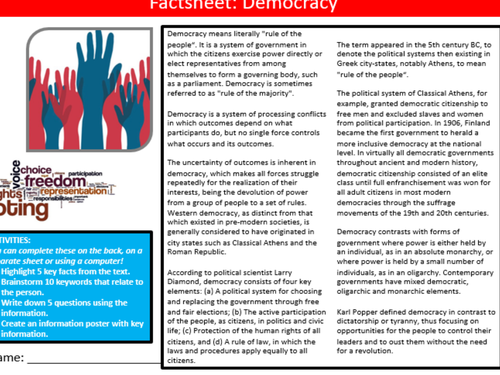 What are democratic activities picture