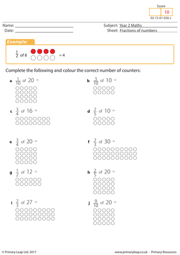 Fractions of Numbers 3
