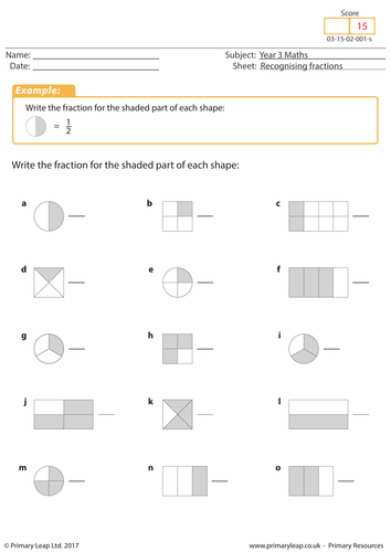 Recognising Fractions 1