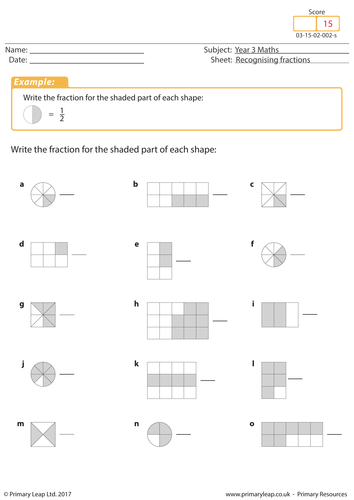 Recognising Fractions 2