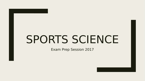 OCR Sports Science Pre Exam Prep | Teaching Resources