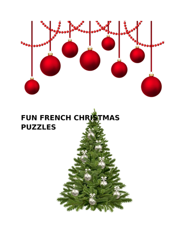 FUN FRENCH CHRISTMAS PUZZLES