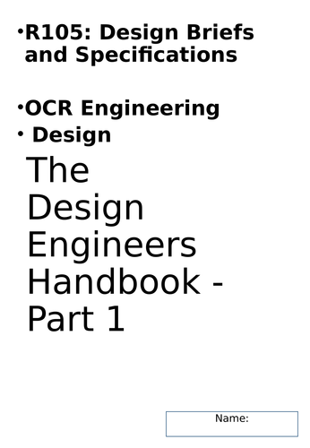 CAMNAT Engineering Design - R105 Theory Book #1