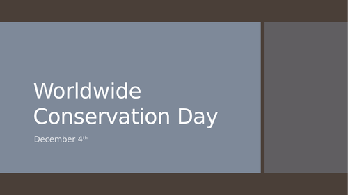 Worldwide Conservation Day Assembly