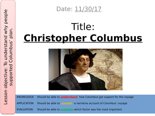 2. Christopher Columbus exploration of the New World
