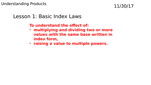 AQA GCSE Higher+ Unit: Understanding Products