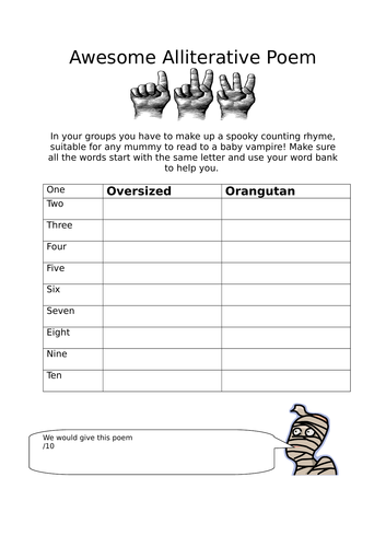 Spooky Poetry Unit of Work