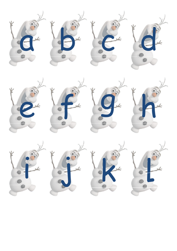 a-z on Olaf from Frozen