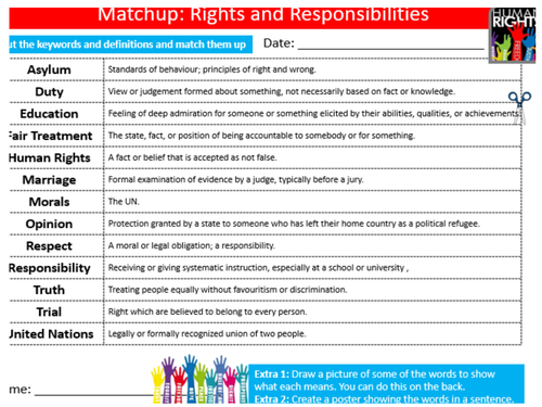Rights and responsibilities worksheet pdf picture