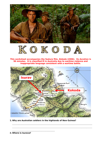Kokoda (2006) worksheet