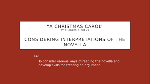 A Christmas Carol | Teaching Resources