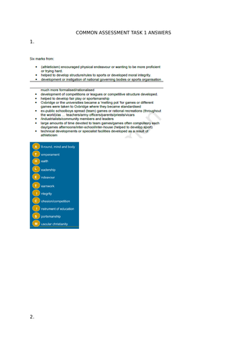 A level PE OCR industrial revolution test and answers.