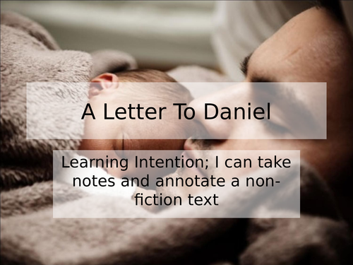Letter to Daniel - Fergal Keane