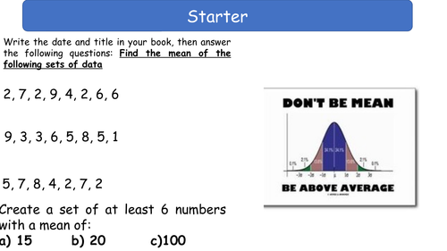 Lesson For Teaching The Reverse Mean Teaching Resources