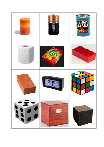 3d shape bingo board mat EYFS KS1 | Teaching Resources