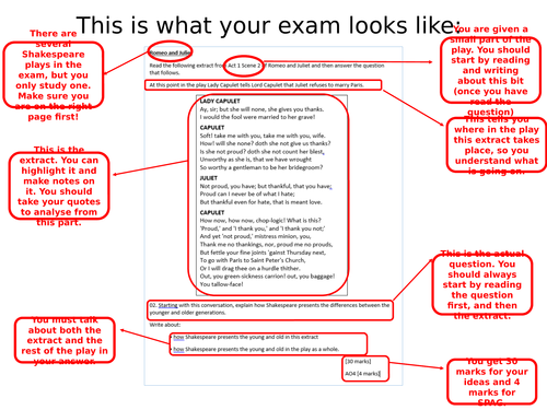 Romeo and Juliet Assessment - Young and Old