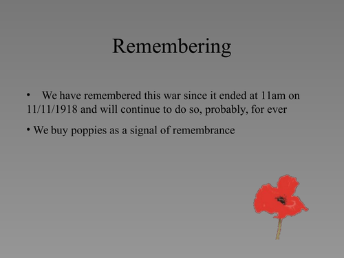 Remembrance slideshow