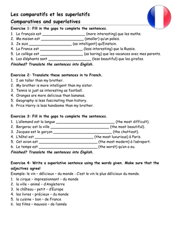 ks3-french-comparatives-and-superlatives-teaching-resources