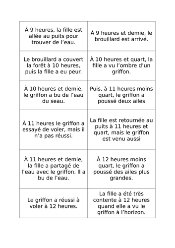 Un griffon French literary text lesson