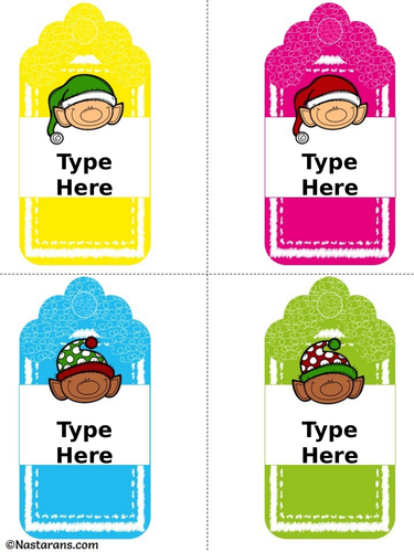 Free Editable Christmas Gift Tags