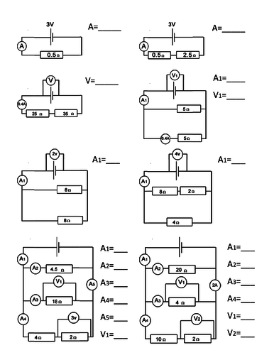 Series and Parallel Circuit Problems