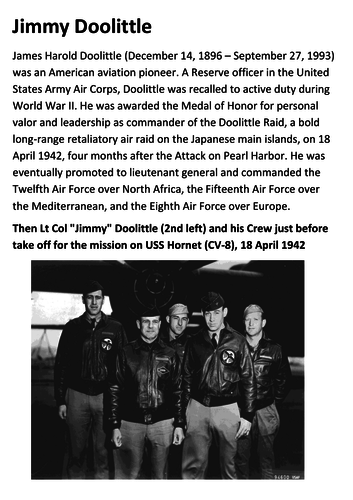 Jimmy Doolittle Handout