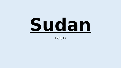 Sudan - Conflict