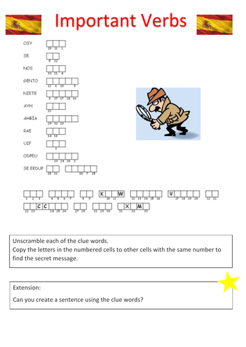 GCSE Spanish - Starters to drill important verbs and opinion phrases