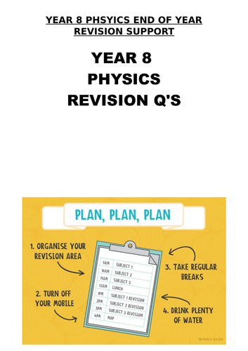 KS3 Physics Science - End of year revision