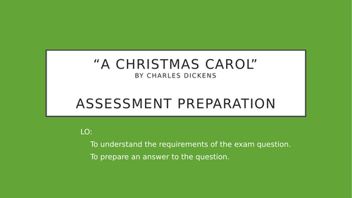A Christmas Carol - Exam Question