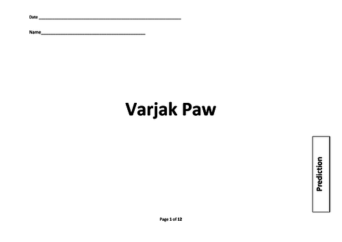 Varjak Paw - Guided Reading, Reading Journal and Activities (12 lessons)