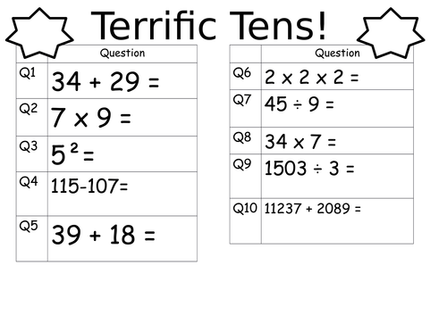 year 6 arithmetic homework