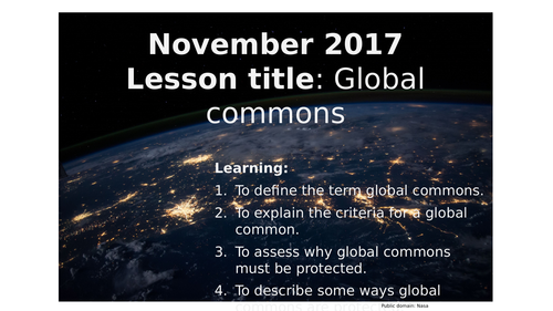 Global Commons Teaching Resources