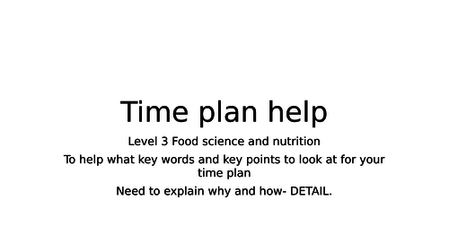 Timeplan help for level 3