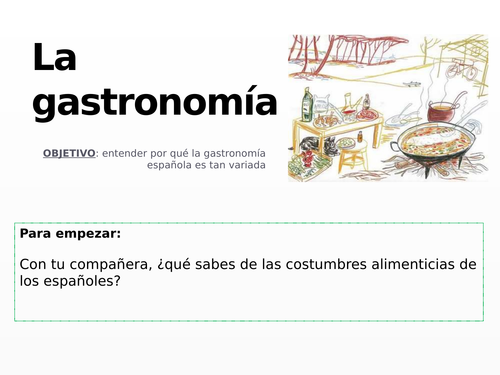 5.2 La gastronomía