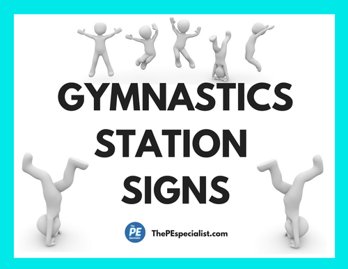 Gymnastics Station Activities for PE Class |Printable Task Cards|