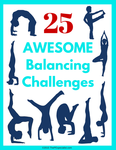 25 Single Balancing Challenges E-book and Task Cards