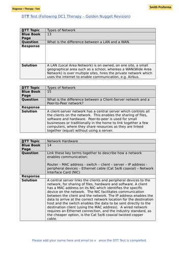 9-1 Computer Science - Wired & Wireless Networks mini-test