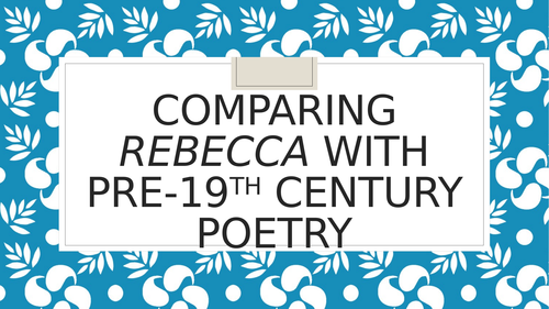 Comparing Prose and Poetry AQA A Level English Literature