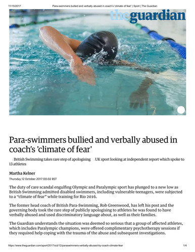 Option 4 - Sport and Exercise Psychology. Topic 3 - Motivation.