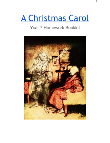 A Christmas Carol Homework Booklet
