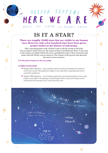 Oliver Jeffers Here We Are Stars