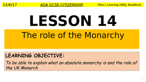 the role of the monarchy-aqa gcse citizenship