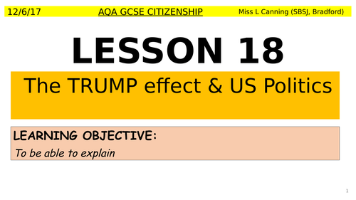 the trump effect- a discussion lesson for aqa gcse citizenship