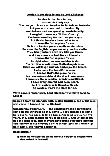 Emigration- Windrush