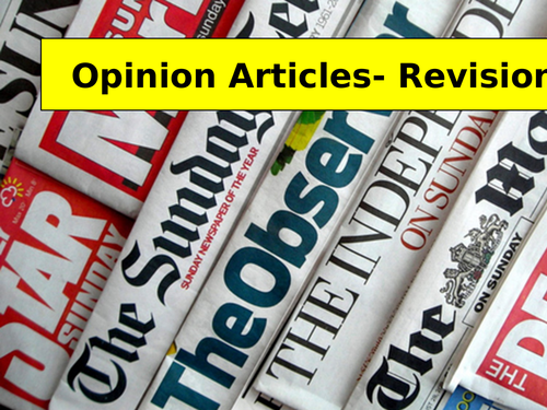 AQA English Lang A Level Opinion Articles