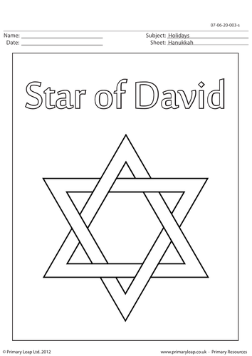 Colouring page - Star of David