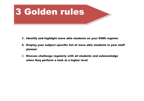 Challenge cards for staff